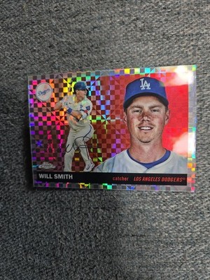 2025 Topps Chrome Platinum Will Smith X-Fractor LA Dodgers Baseball Card #182