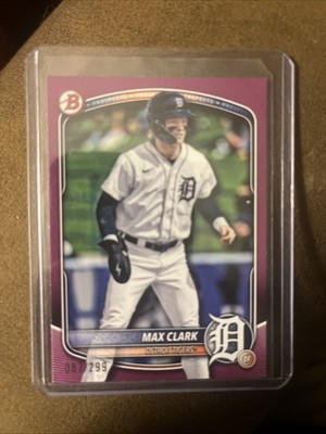 2025 Bowman Prospects Max Clark #BP-24 Fuchsia /299 (RC)