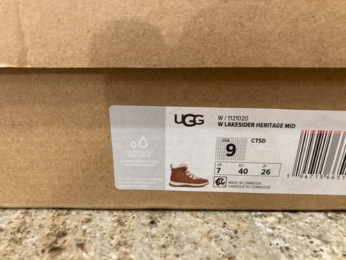 UGG NIB Woman's Size 9 Lakesider Heritage Mid Lace-Up Lined Winter Sneaker Boots - Picture 3 of 9