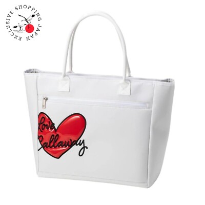 【  GOLF】トートバッグ ホワイト/レッド Callaway Golf Love Tote Bag 2025 Handbag Stylish Shoulder Womens