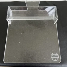 Vintage Clear Acrylic Lucite Snack Cheese /Crackers Server Party Tray w/ handle