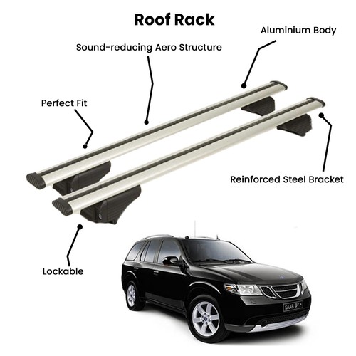 2 Pcs Silver Cross Bars for SAAB 9-7X SUV 2004-2009 - 第 1/8 張圖片
