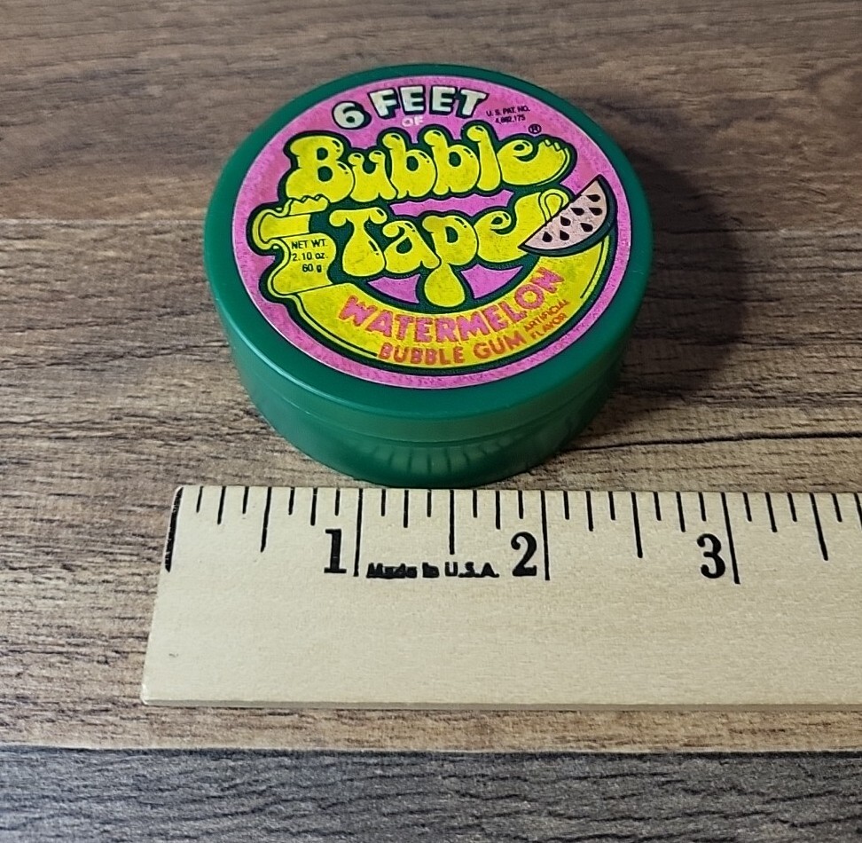 1980s - 1990s BUBBLE TAPE Gum Empty Container Watermelon