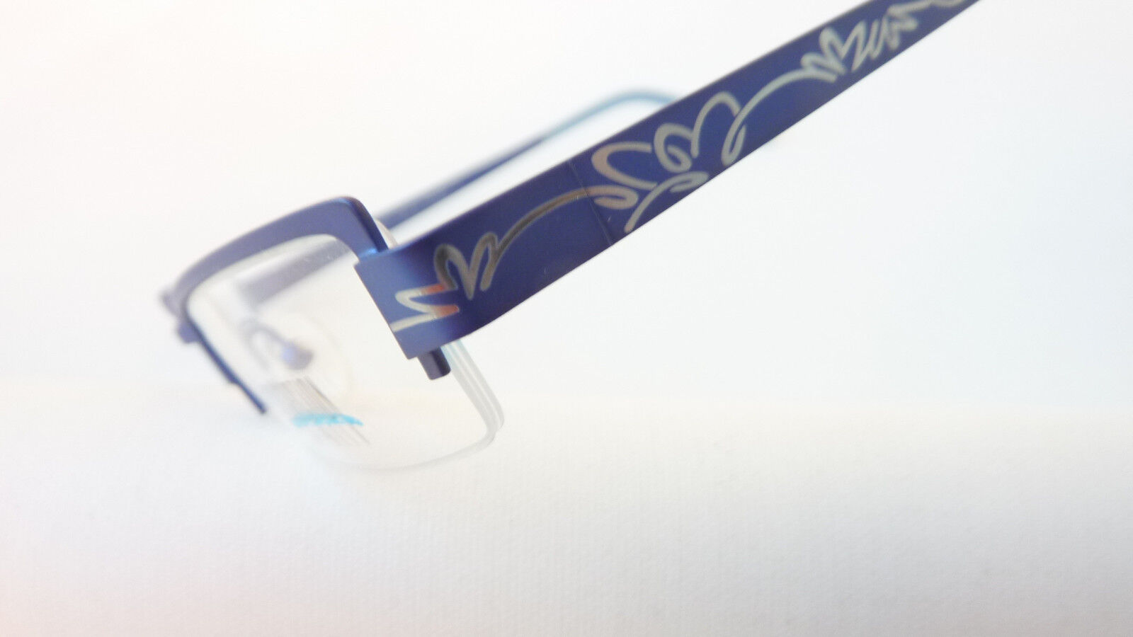 Blaue Brille Brillengestell schmale gerade Glasform Lesebrille preiswert GrS