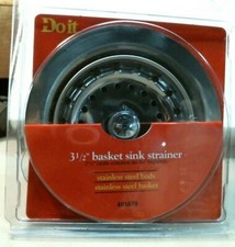 DoitBest 401078 3-1/2" Stainless Steel Basket Sink Strainer, FS