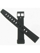 Casio Man's 18mm Black Resin Watch band 70613321