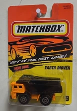 1995 Matchbox Superfast Get in the Fast Lane EARTH MOVER #9 Black & Orange
