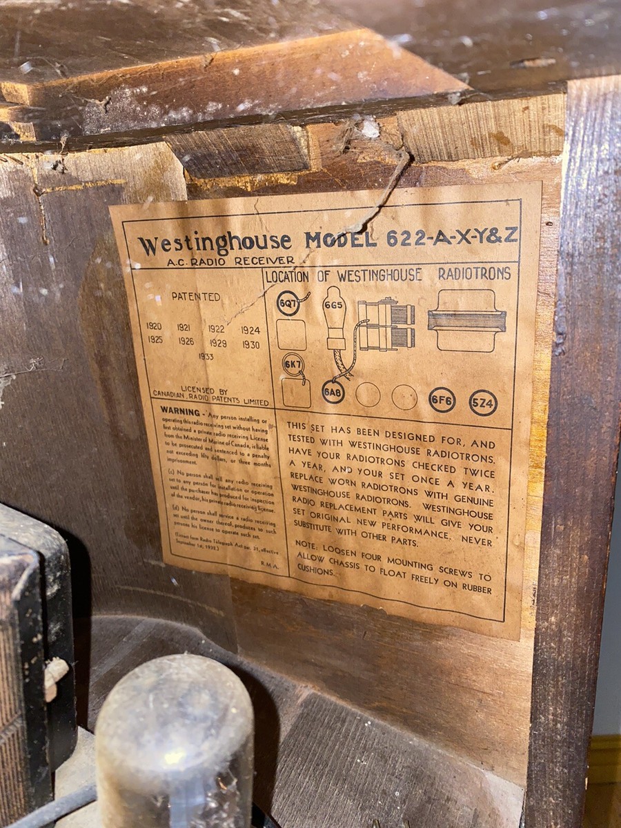 antique radio Westinghouse model 622 wx y&z 1930-1940 | eBay