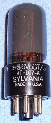 Paire De Tubes 6V6 Sylvania JAN-CHS-6V6GT VT-107A - Black Base - NOS - NIB