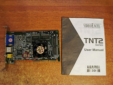 Vintage unused VideoExcel nVidia Riva TNT2 M64 32MB TV-OUT AGP video card