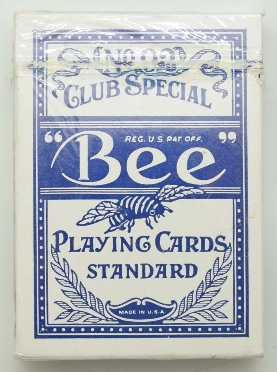 Vintage Bee Club Special No. 92 USPC Seal NEW Blue Playing Card
