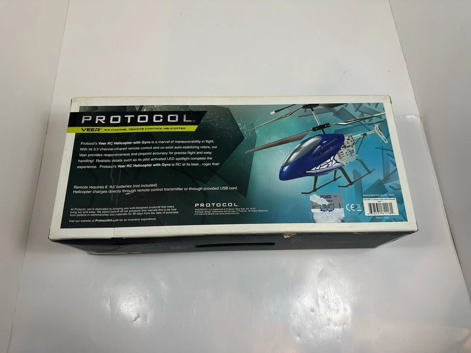 Sealed VEER Protocol 3.5 Channel Remote Control Helicopter Damaged Box - Image 3 of 4