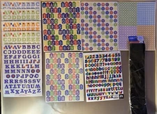 NEW Stickers Scrapbooking Alphabet Numbers ABC's Crafts labels Letters