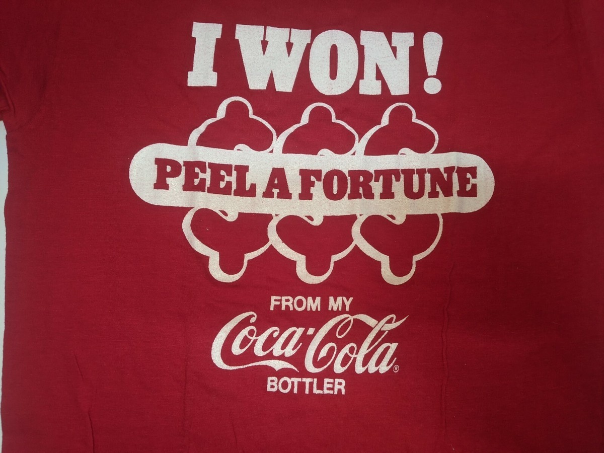 COCA COLA Vintage Graphic Short Sleeve Red T-Shirt Men's Size XL