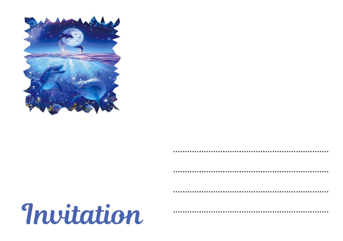 Lot De 12 Cartes D'invitation Pour Anniversaire/anniversaire D'enfant Avec Motif Océan, Monde Sous-marin, Piscine, Piscine, Fête à La Piscine. Invitations Pour Garçons Et Filles (12 Invitations