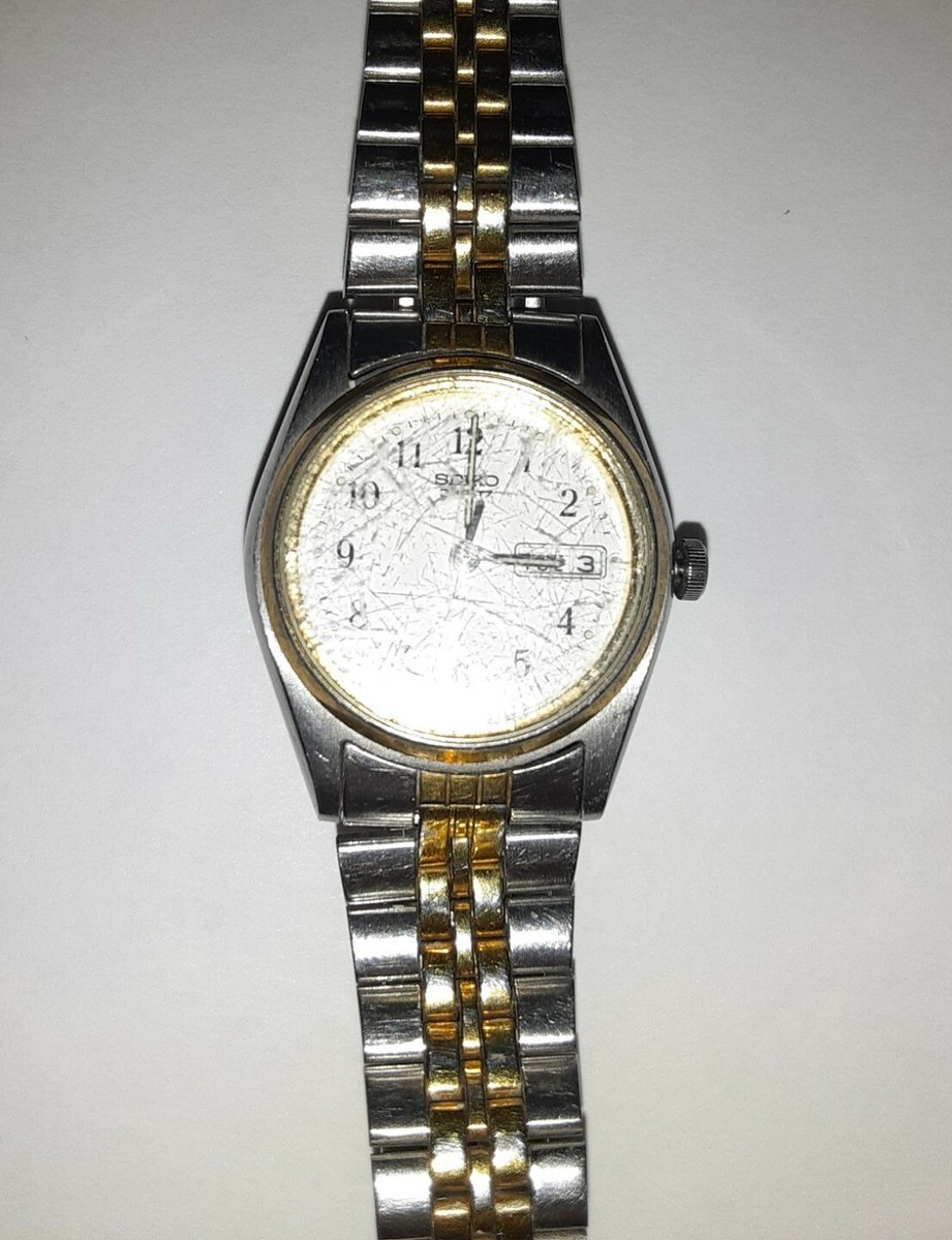 Vintage Seiko Ladies Quartz Watch, Day/Date, 7N83-0011, New