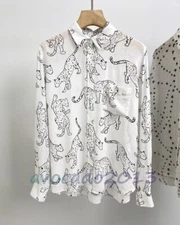 Brand New Rails Women Long Sleeve Soft Leopard Print Charli Shirt XS/S/M