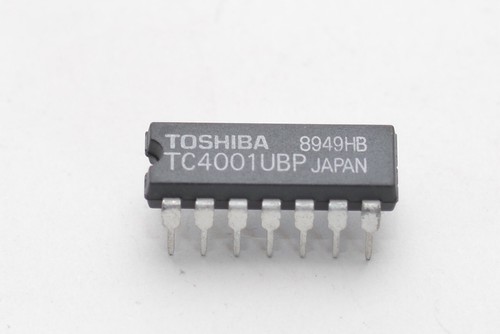 10x IC Baustein von Toshiba TC4001UBP, NOR-Gatter 4-fach 2 Eingänge, DIP14, NOS - Picture 3 of 3