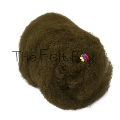 Carded Felting Wool Needle 3D Brown Grey White Black Green Blue Batt The FeltBox - Picture 81 of 163