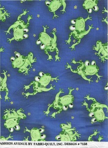 Happy-Frogs-Cotton-Fabric-Fabri-Quilt-Comic-Nature-Print-By-the-Yard-BFab