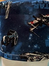 Star Wars blue reversible Adult Skull/Chemo Surgical Scrub Hat/Cap Handmade