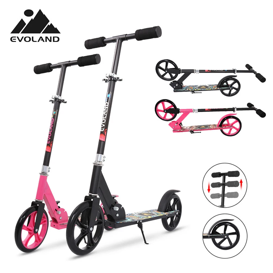 EVOLAND Kinderroller Scooter Cityroller Klappbar Roller Erwachsene Kickrolle Tretroller