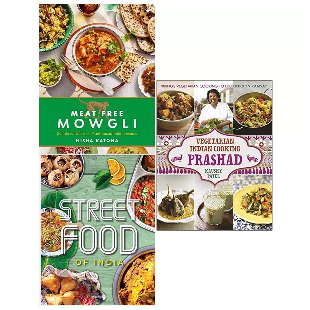 Meat Free Mowgli,Vegetarian Indian Cooking,FRESH & EASY INDIAN - 3 Books Set NEW