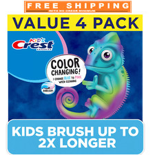 Crest Kid's Advanced Color Changing Toothpaste, Bubblegum, 4.2 oz., 4 pk.