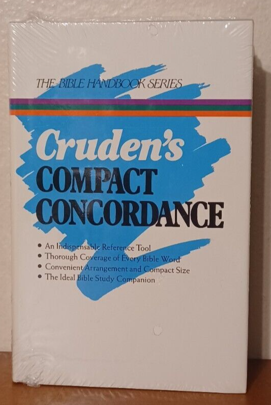 Cruden's Compact Concordance The Bible Handbook Series Zondervan Sealed