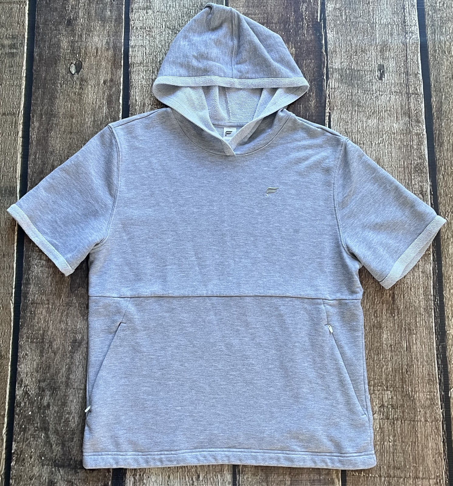 FABLETICS SHORT SLEEVE WORKOUT PULLOVER TERRY HOO… - image 1