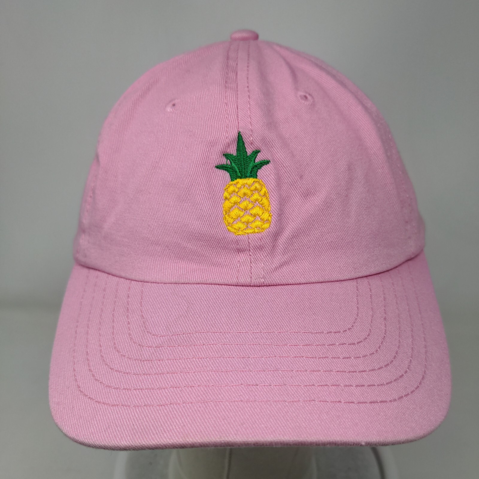 Pineapple Slideback Hat Pink One Size Embroidered… - image 2