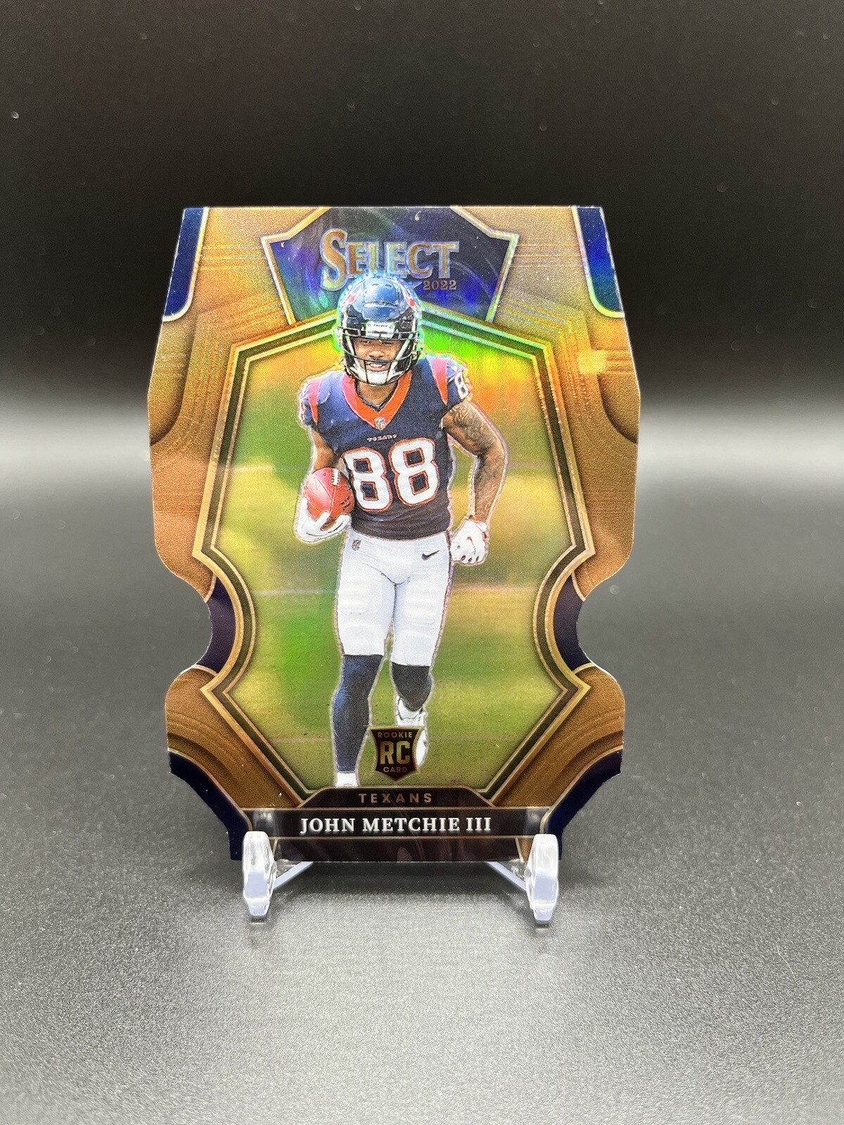 2022 Select John Metchie III Premier Level Bronze Prizm Die Cut #/99 - Texans