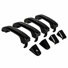 4 Pcs Exterior Door Handles For 2014-19 18 Silverado Sierra Gloss Black Painted 4 Pcs Exterior Door Handles For 2014-19 18 Silverado Sierra Gloss Black Painted