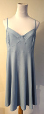 New Rue + plus sz 1X Skater Dress ribbed blue sleeveless tank knit stretchy 2224