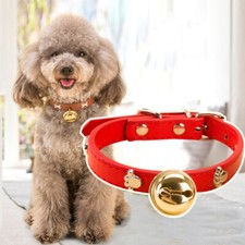 Nueva banda para el cuello para perro peluche gato perro cachorro suministros garra para mascotas hueso aleación collar de campana