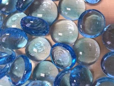 M LIGHT BLUE Glass Gems, Marbles, Pebbles, Mosaic Tiles 