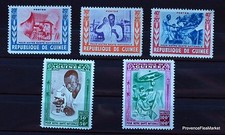 GUINÉE GUINEA  série complete   Scott # B12/16 TIMBRE NEUF **   LO191