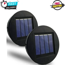 2 Pack Solar Light Replacement Top 3.15in Waterproof LED Lantern for Garden Use
