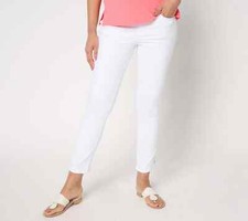  P 376 Belle by Kim Gravel Regular TripleLuxe Twill Button Ankle Jean Size 4