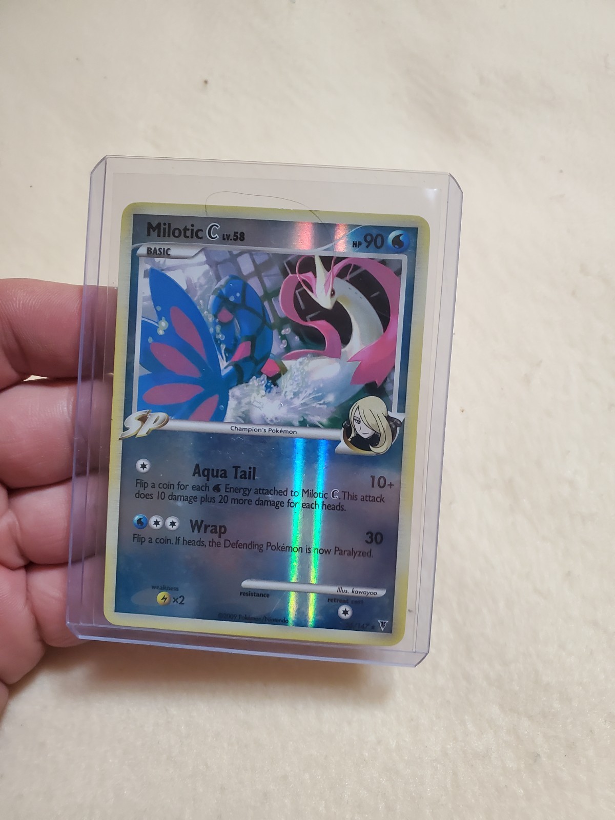 Pokemon MILOTIC C 35/147 Reverse Holo Rare (2009 Supreme Victors) LP/NM