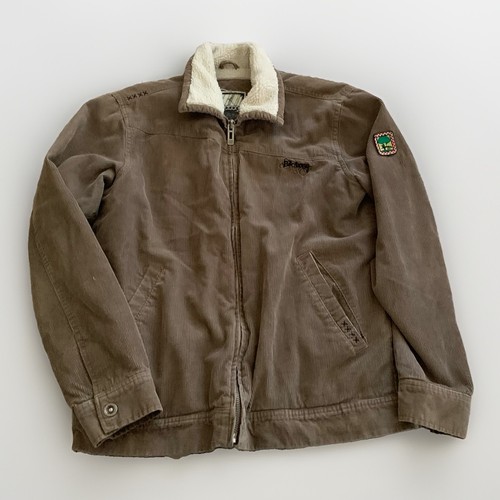 Billabong, Vintage Billabong Brown Corduroy Sherpa Lined Hooded Jacket M