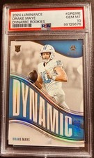 Drake Maye Patriots 2024 Luminance Dynamic Rookies RC PSA 10!