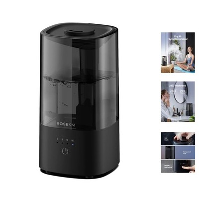 2.0L Cool Mist Ultrasonic Humidifier for Nursery & Bedroom - Quiet & Filterless