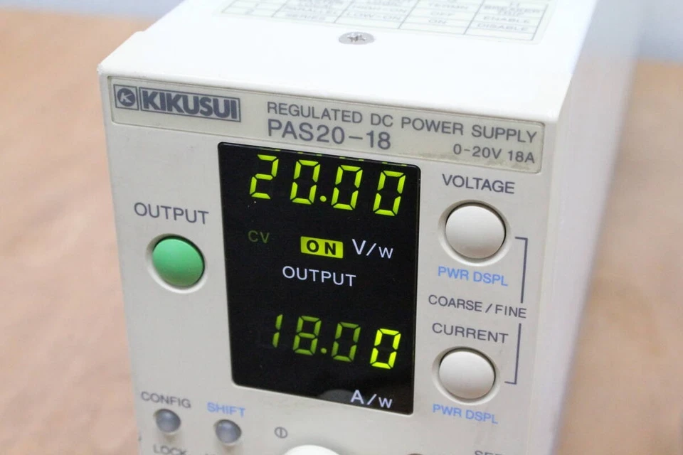 Kikusui PAS20-18 Regulated DC Power Supply 0-20V 18A Tested From Japan - Image 3 of 4