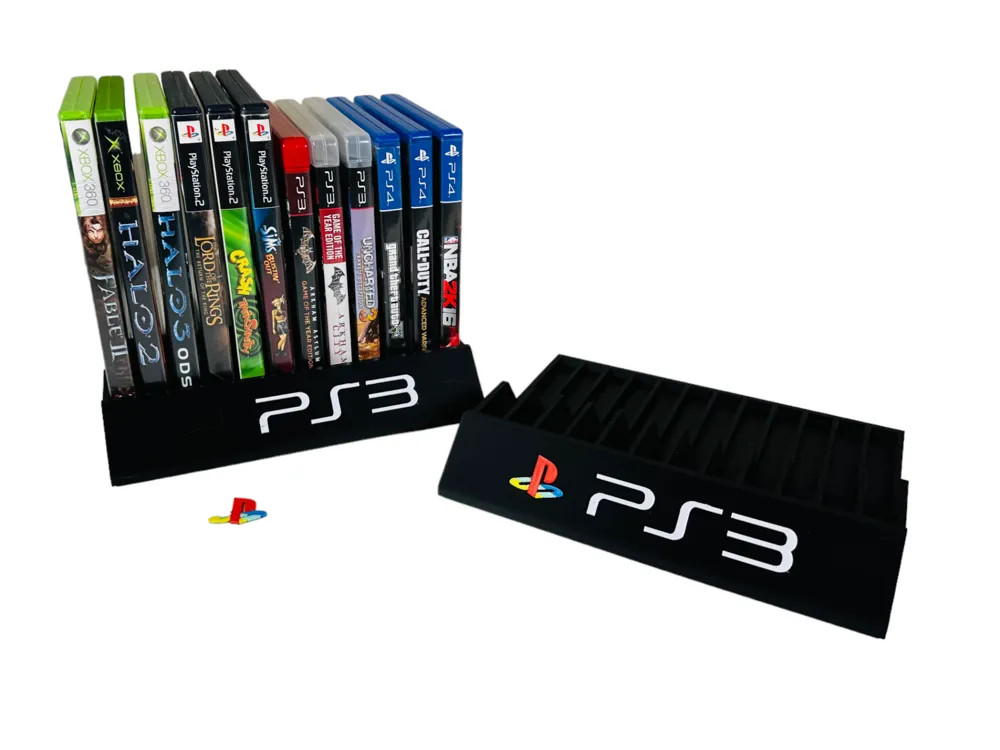 PS3 Game Storage Rack Holds 10 Games Organizer Display 3D Pr