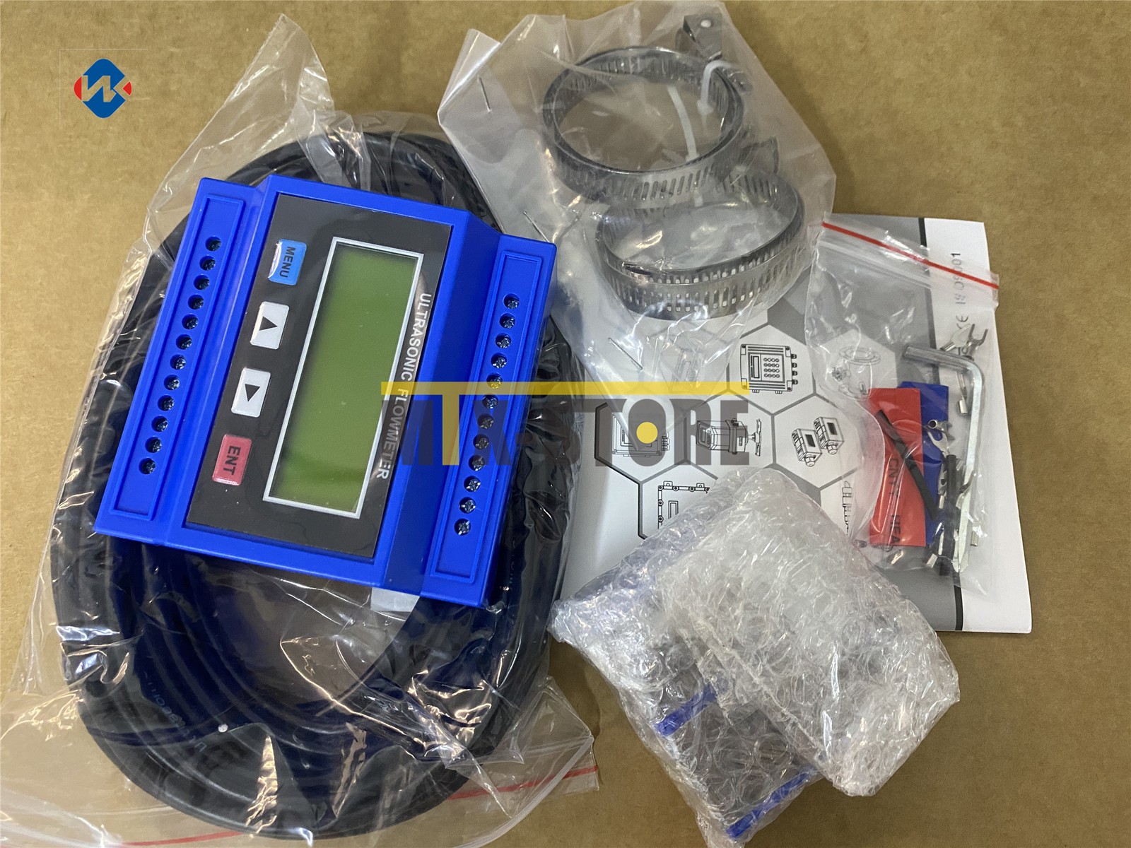 1PC TUF-2000M+TS-2 TS-2 Ultrasonic Flow Meter Module Liquid Flowmeters