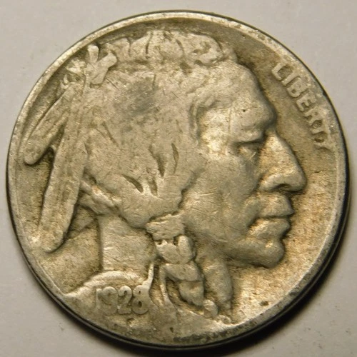 1928 S Buffalo Nickel  F-VF  "Actual Coin Pictured - Not Cleaned"