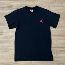 Vintage 90’s Nike Air Jordan Single Stitch Black T-Shirt Boy Size XL Made In USA
