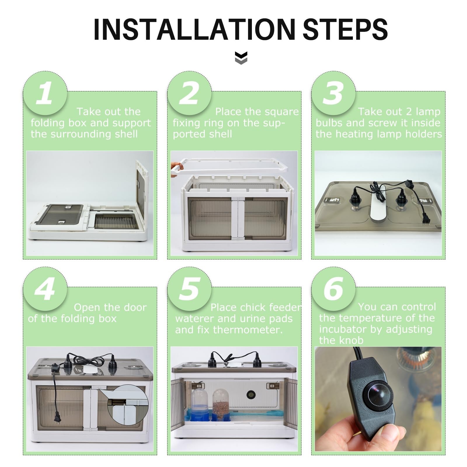 Chicken Brooder Box for Chicks Brooder Heater Chicks Warmer Brooder Plate Kit...