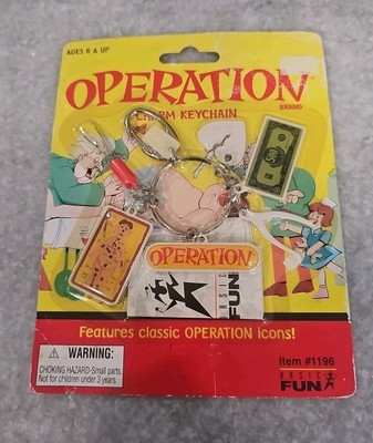 NEW Basic Fun OPERATION Board Game Charm Keychain SEALED 1196 2003